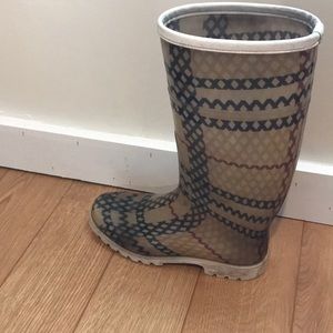 Burberry rain boots